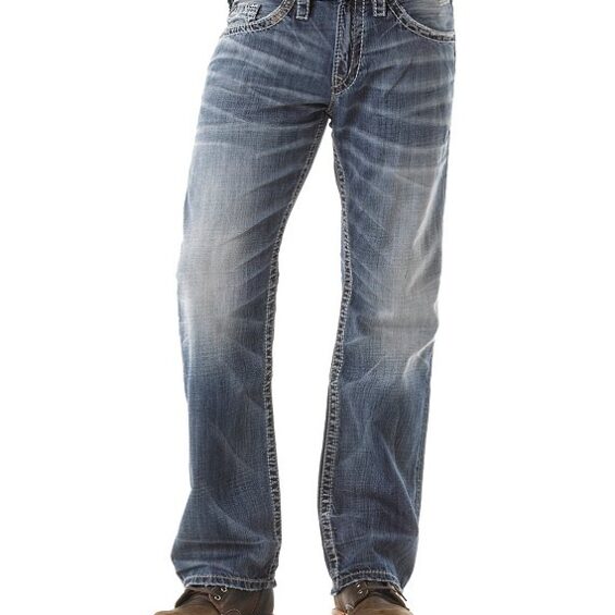Zac Relaxed-Fit Straight-Leg Dusted Denim Jeans