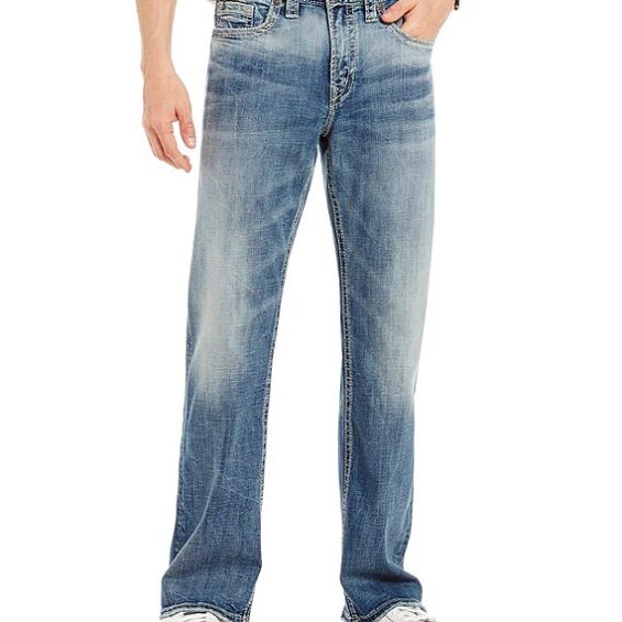 Craig Stretch Easy Fit Bootcut Faded Wash Jeans