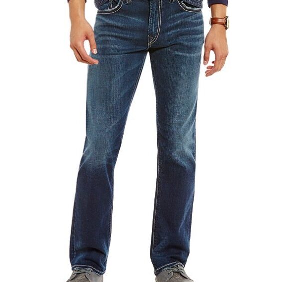 Eddie Relaxed Tapered-Fit Dark Wash Jeans